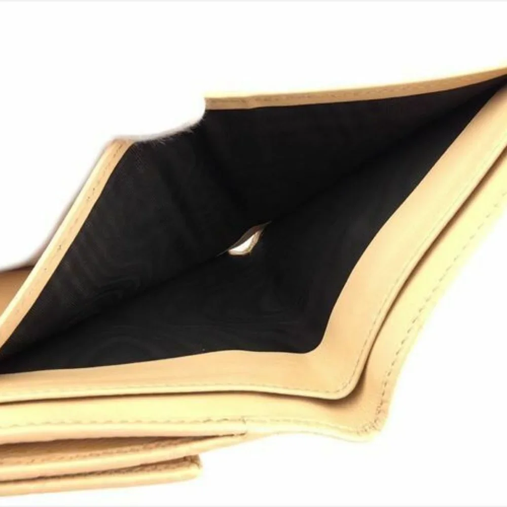 Auth Gucci Wallet Purse Guccissima Beige Gold leather Mens